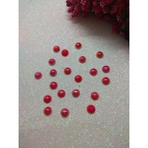 Полубусины-жемчуг(цв.красный-перламутр) 6 мм, цена за 20 гр